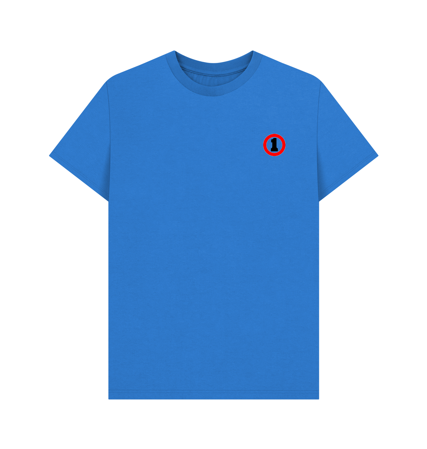 Bright Blue Printed T-shirt Front