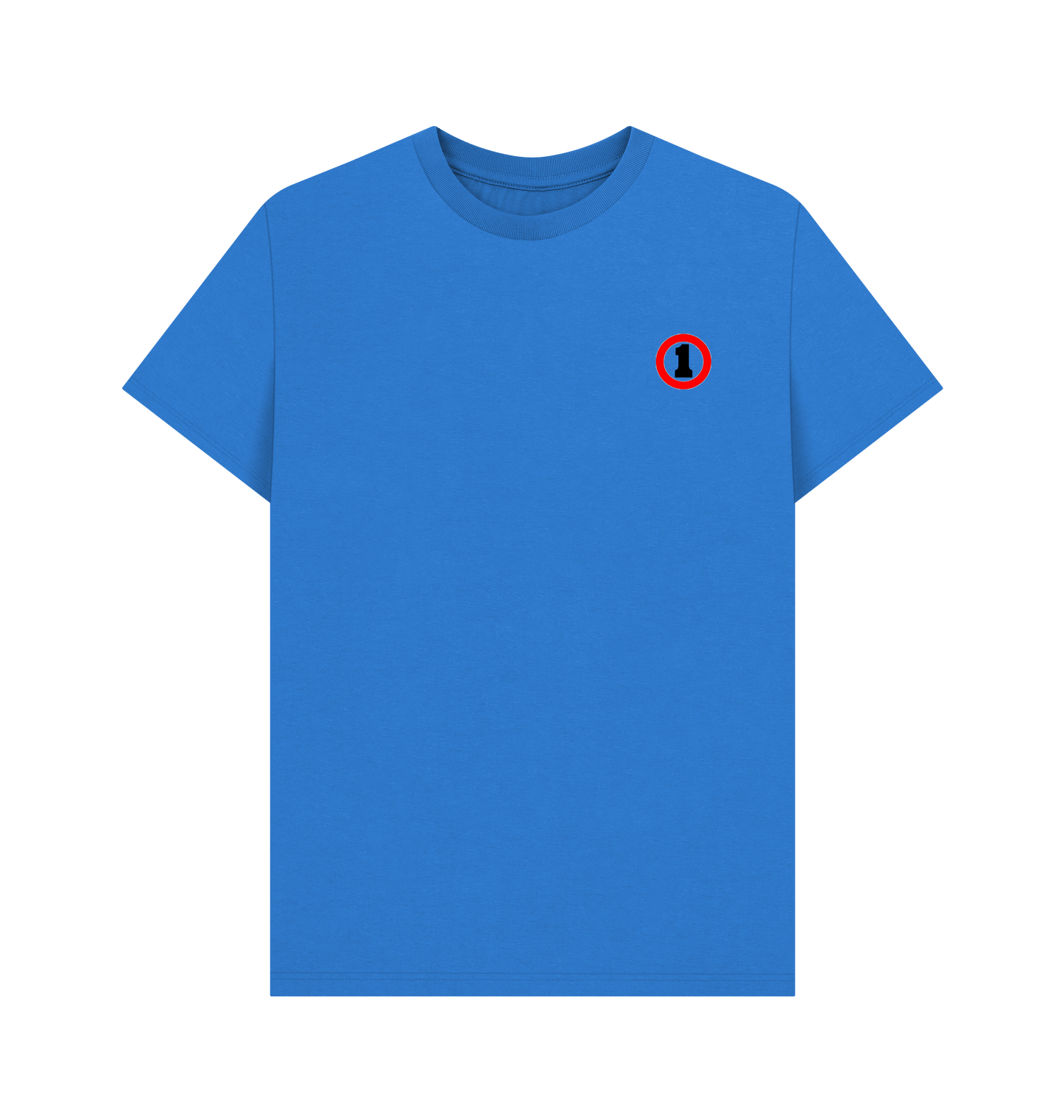 Bright Blue Printed T-shirt Front