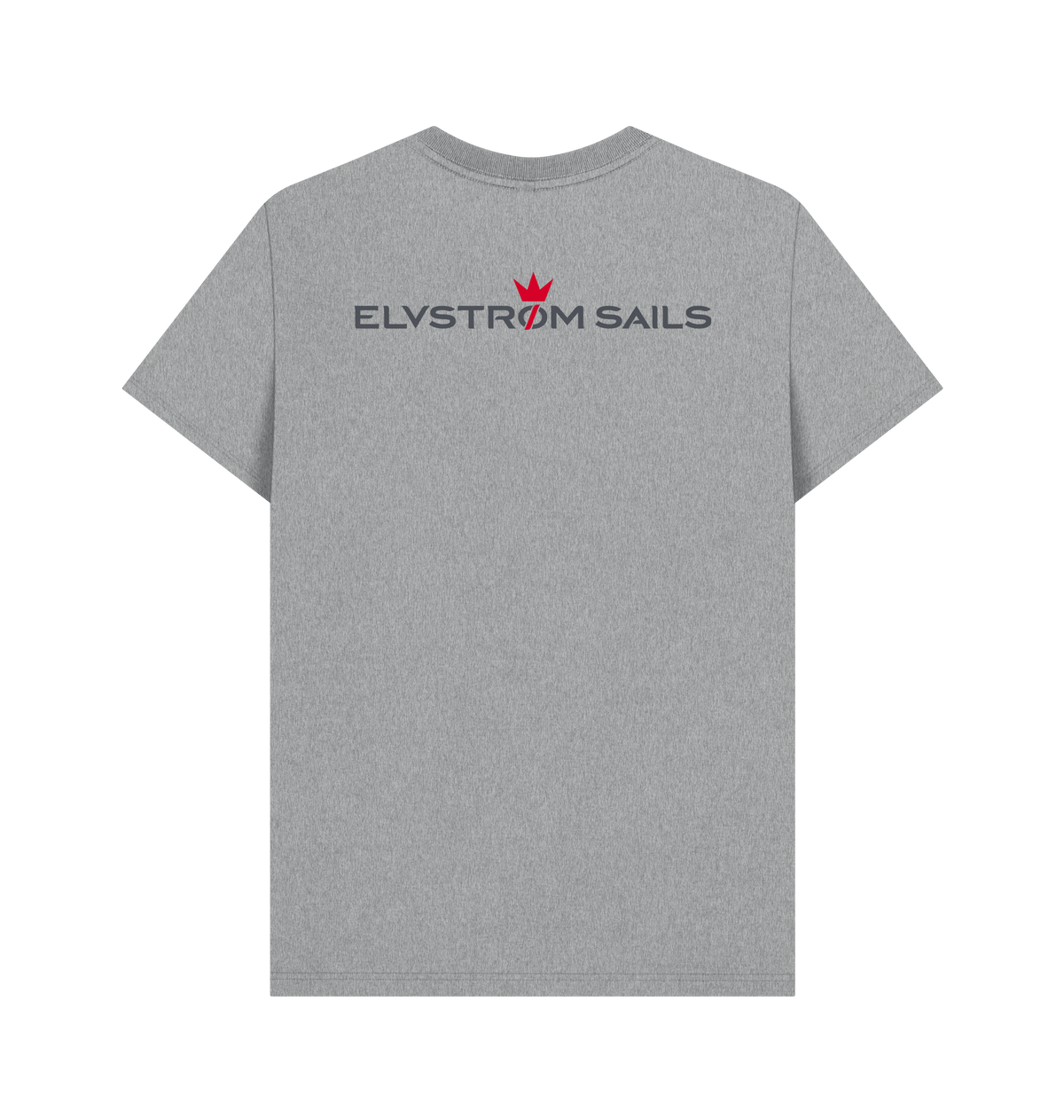 Athletic Grey Printed T-shirt Back