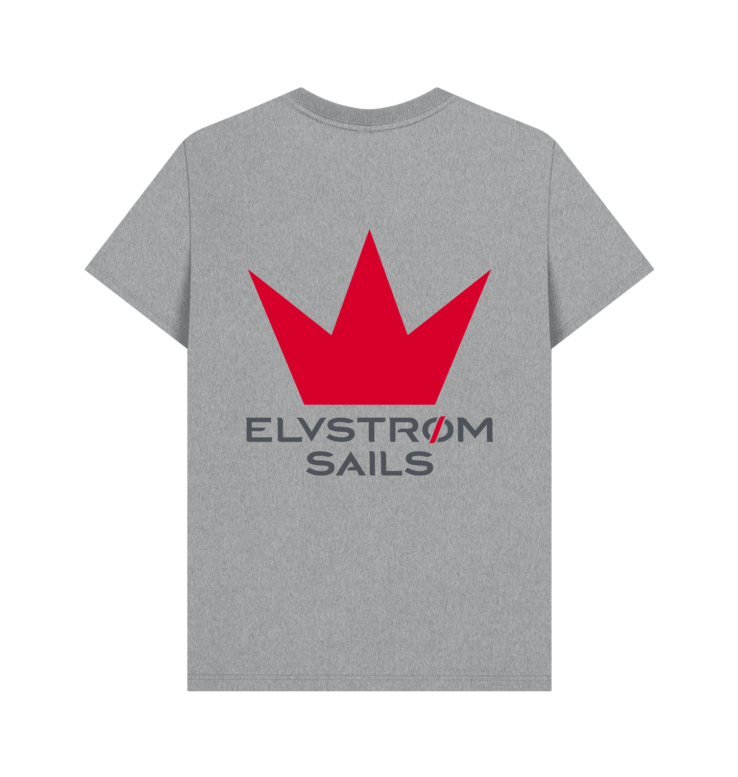 Athletic Grey Printed T-shirt Back