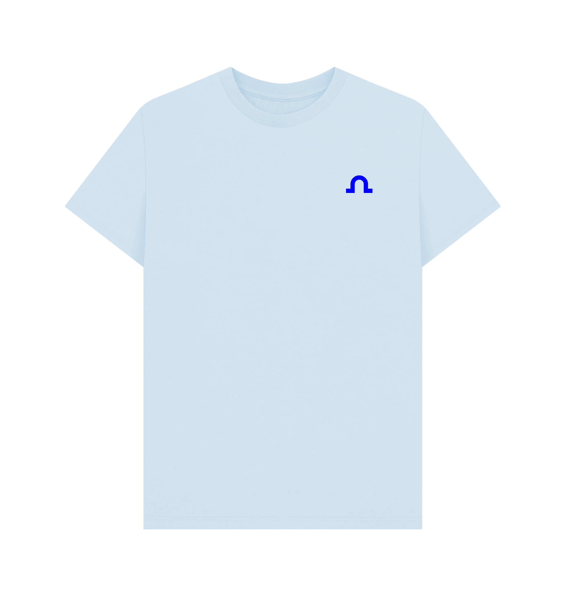 Sky Blue Printed T-shirt Front