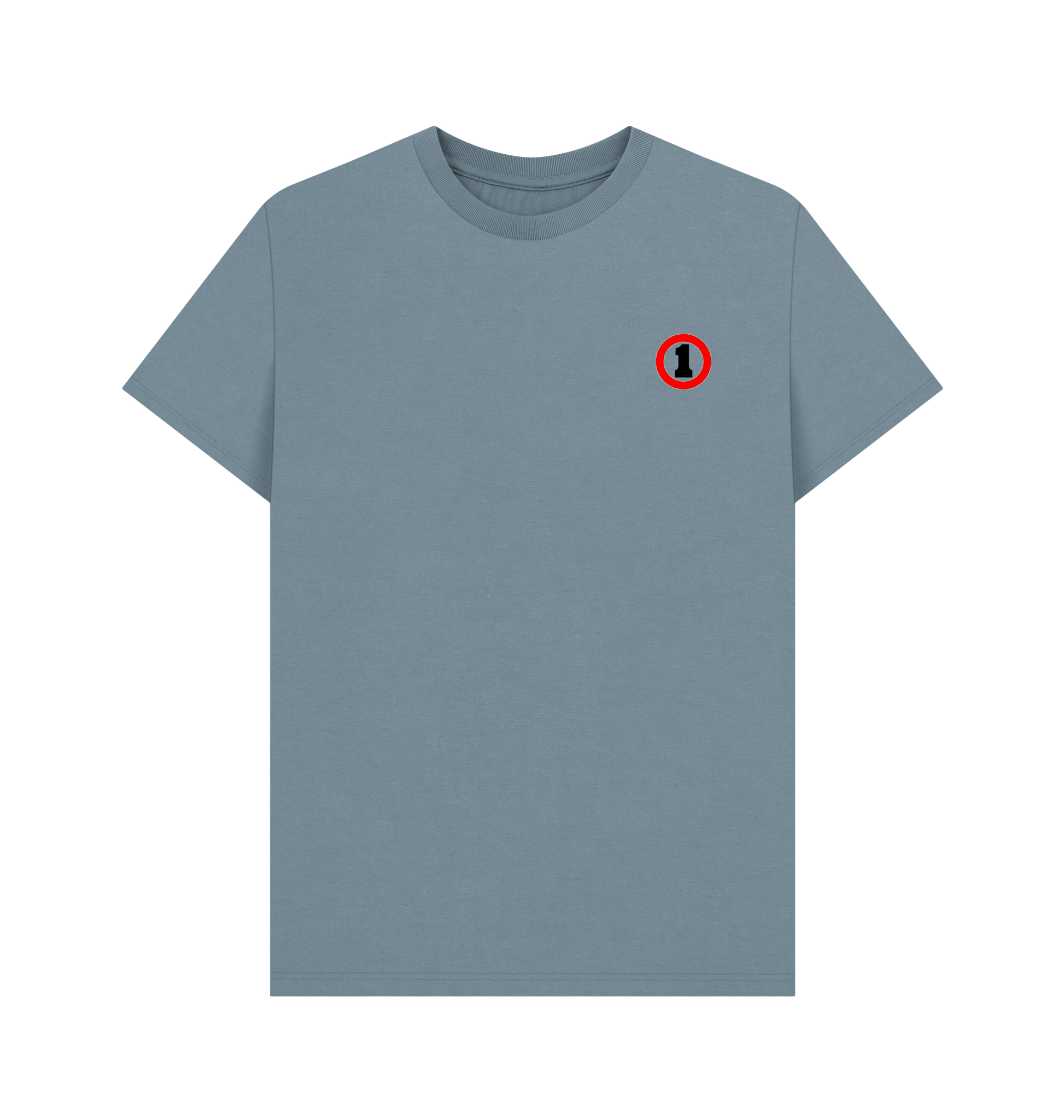 Stone Blue Printed T-shirt Front